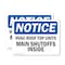 Signmission Hvac Roof Top Units Main Shutoffs Inside, 5 in W x Rectangle, Vinyl Decal OS-2PACK-NS-D-35-L-13561 - alternate 1